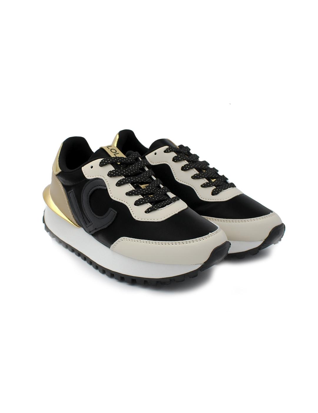 Deportivas Lola Casademunt LF2405009.2NN.36 Negro/Oro Mujer