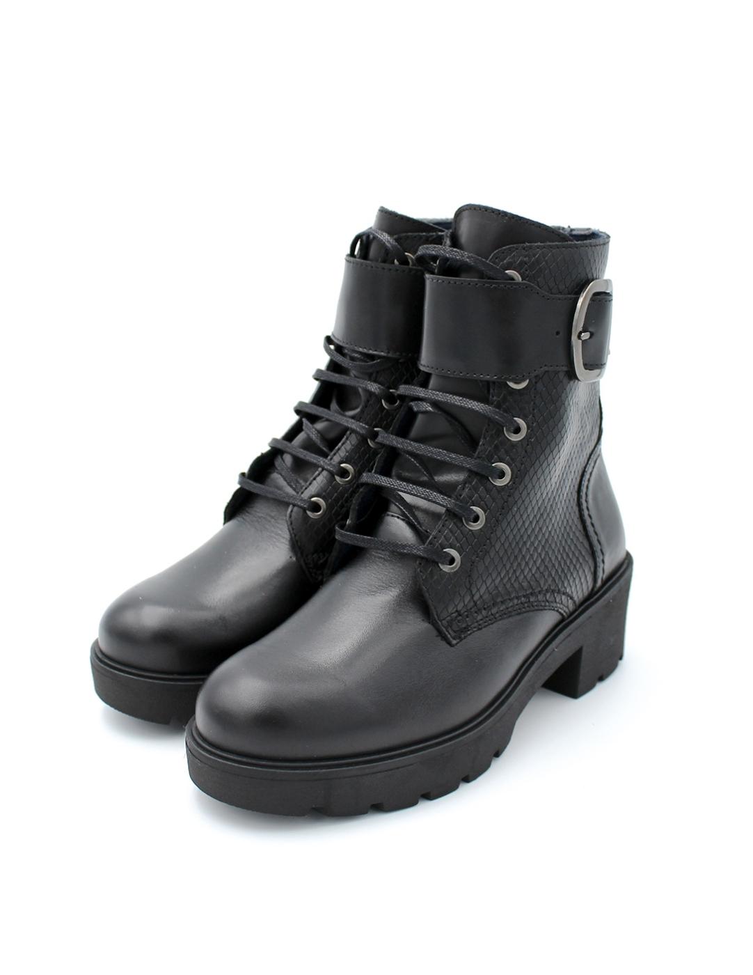 Botín Militar Baerchi 40503 Negro Mujer