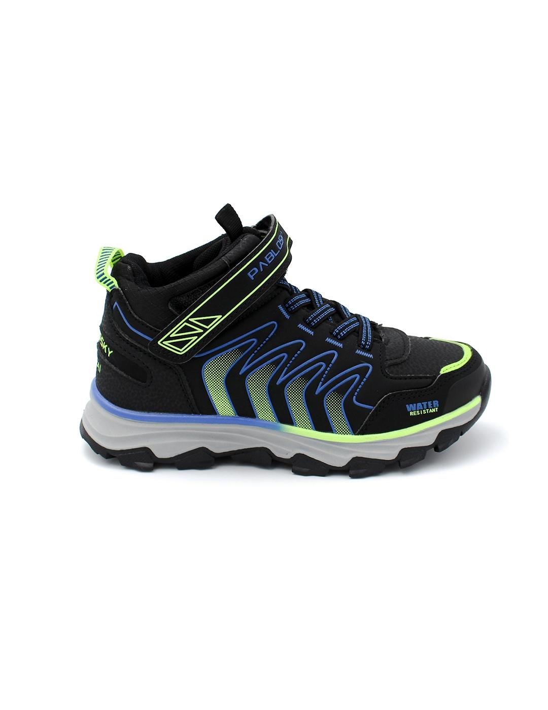 Botín Trail Waterproof Pablosky 978910 Negro Niño
