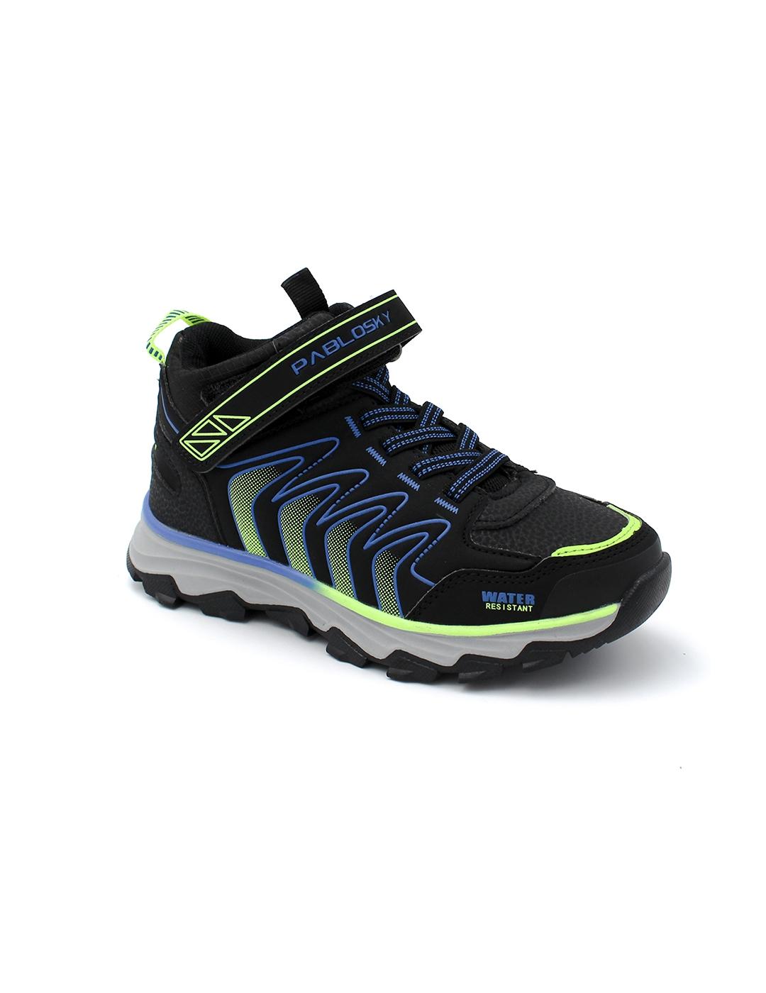 Botín Trail Waterproof Pablosky 978910 Negro Niño