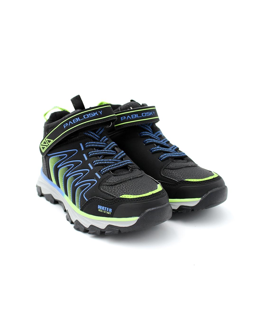 Botín Trail Waterproof Pablosky 978910 Negro Niño