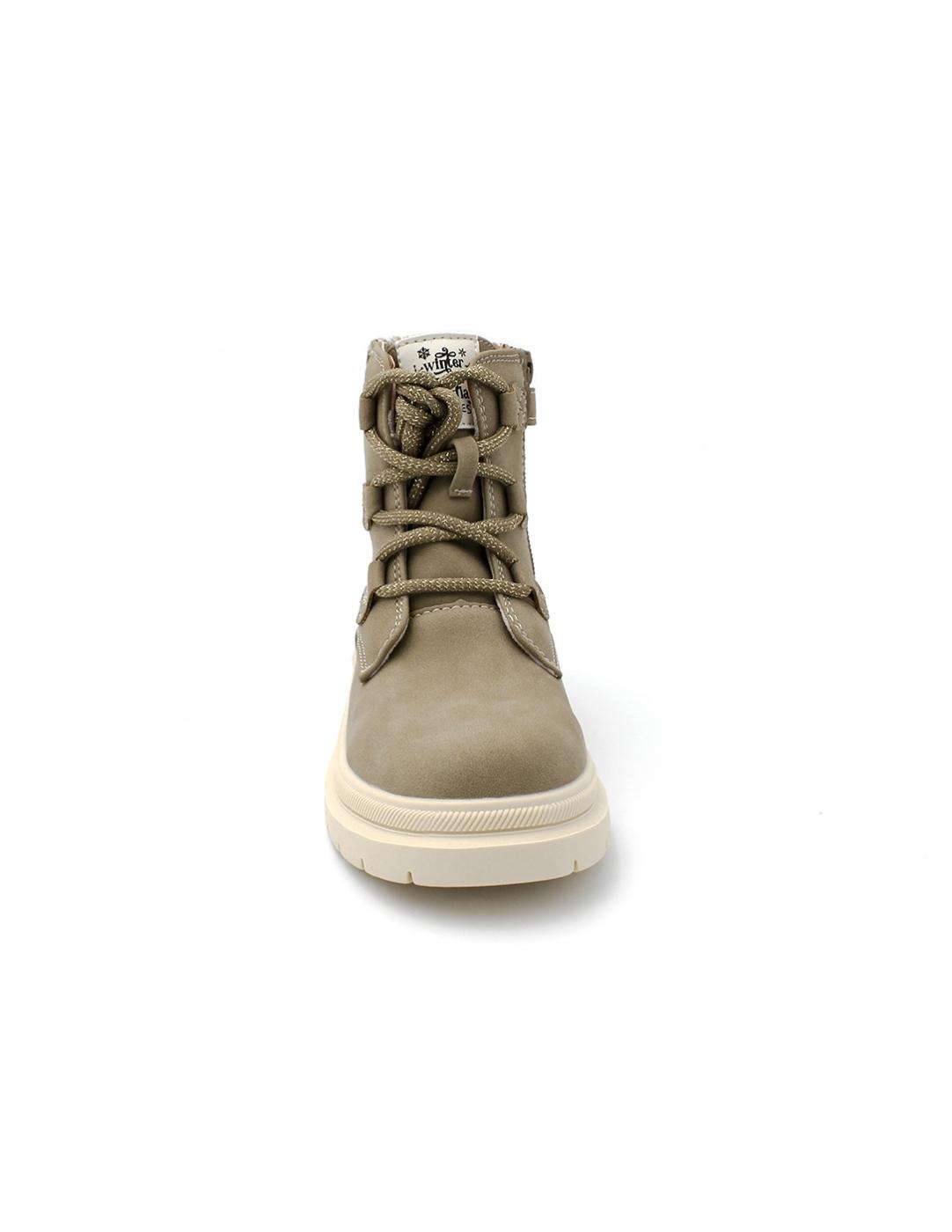 Botín Cordones Garvalín 241560-C208 Taupe Niña