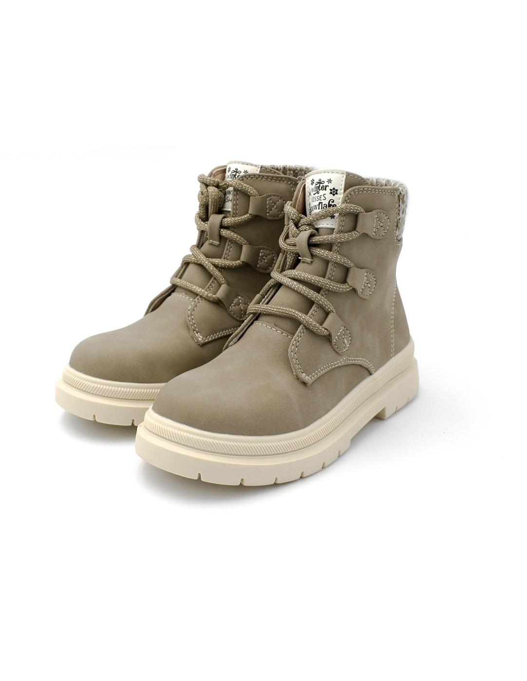 Botín Cordones Garvalín 241560-C208 Taupe Niña