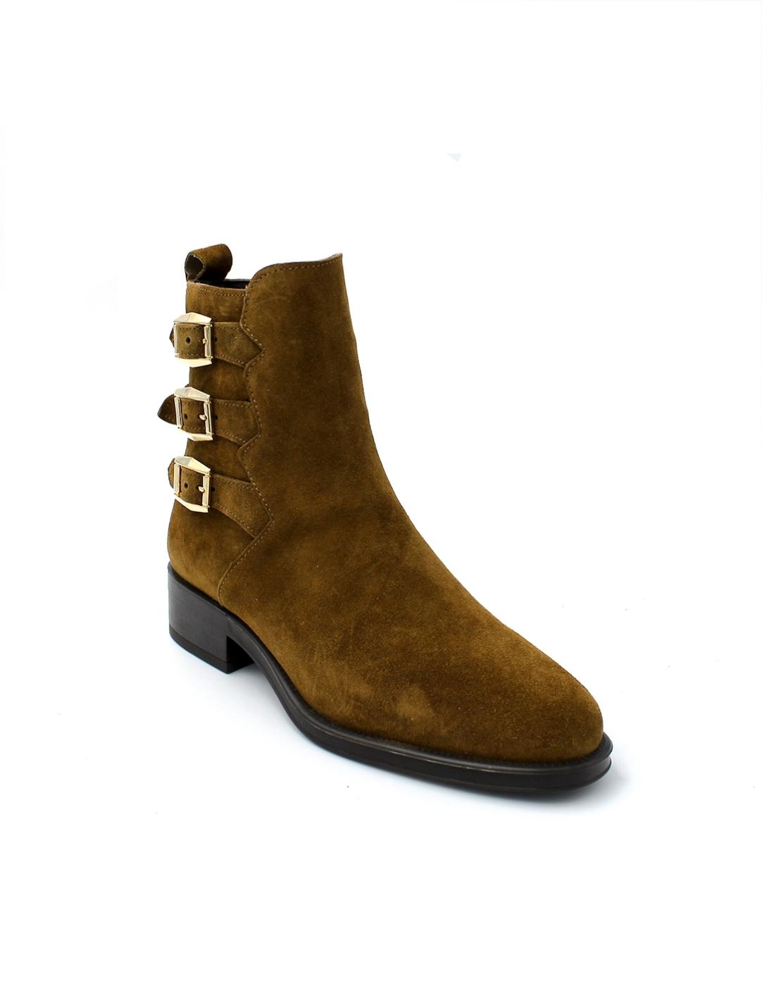 Botín Ante Hebillas Alpe 5186 Cuero Mujer