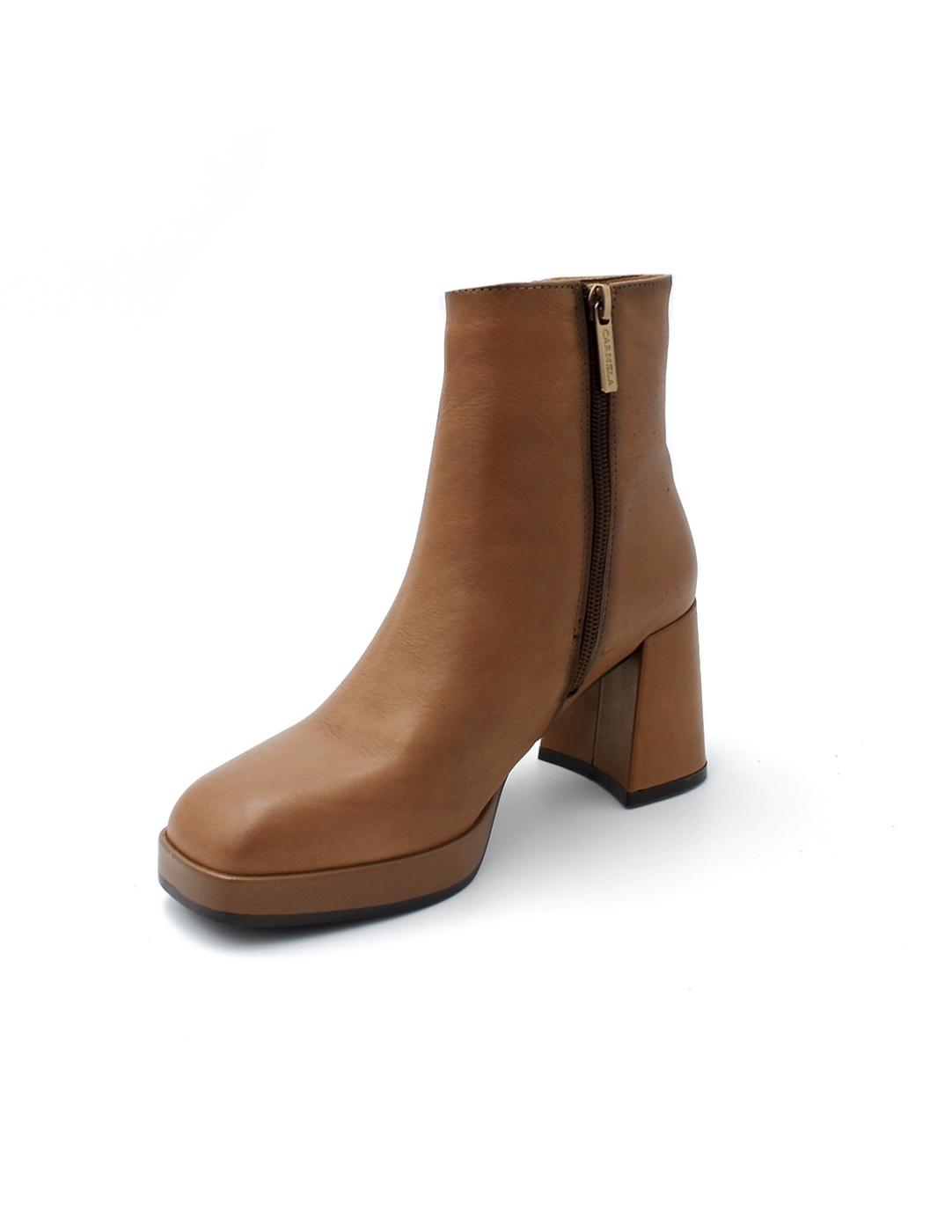 Botín Tacón Carmela 161846 Camel Mujer