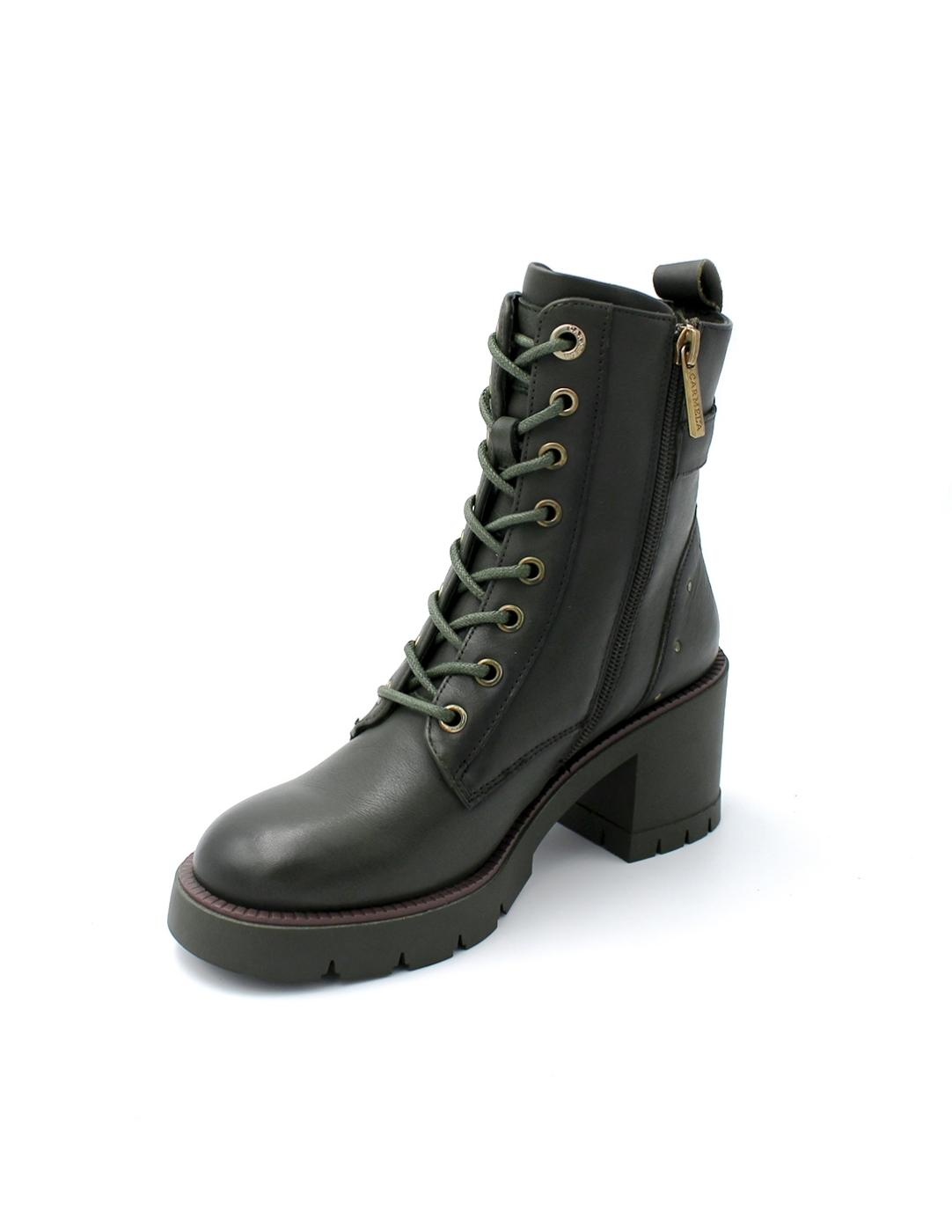 Botín Militar Carmela 161901 Verde Mujer