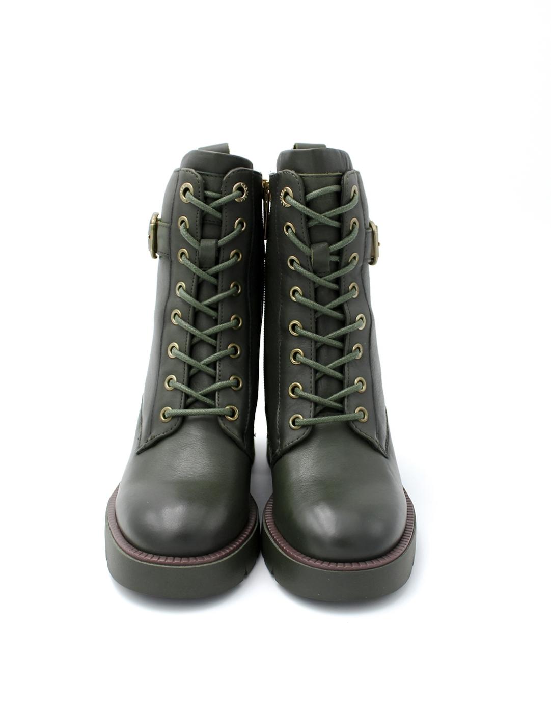 Botín Militar Carmela 161901 Verde Mujer