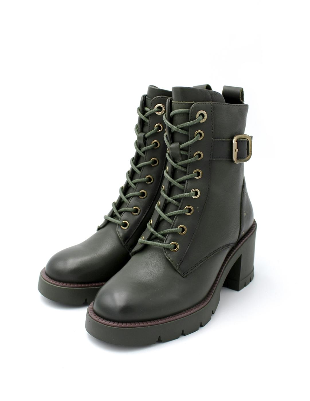 Botín Militar Carmela 161901 Verde Mujer