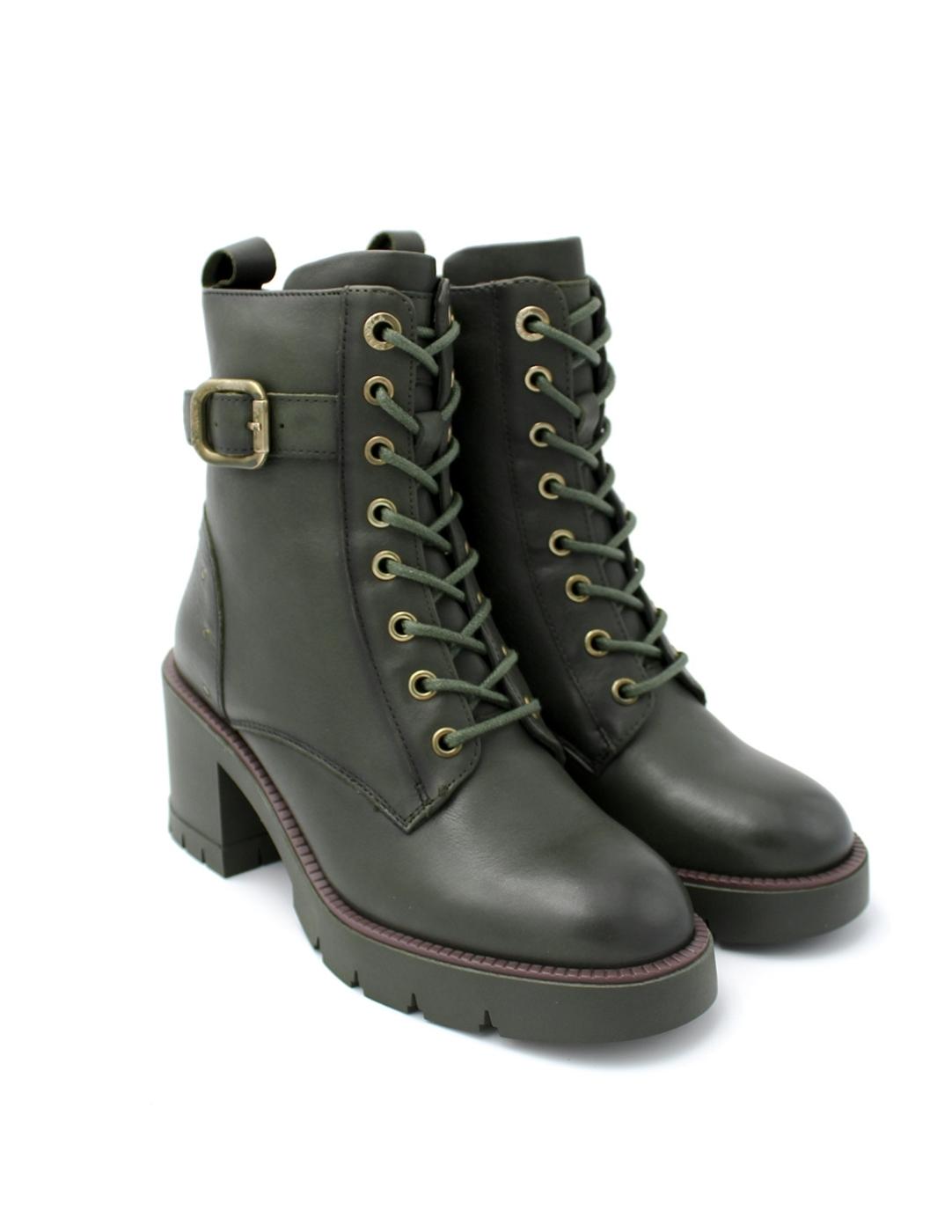 Botín Militar Carmela 161901 Verde Mujer