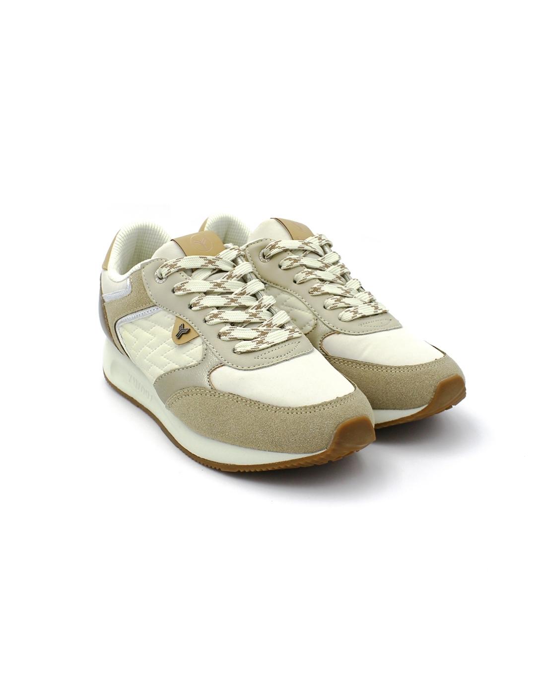 Deportivos YUMAS 53370 Beige Mujer.