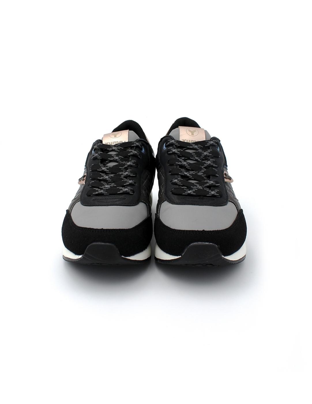 Deportivos YUMAS ABBA 53374 Plomo/Negro Mujer