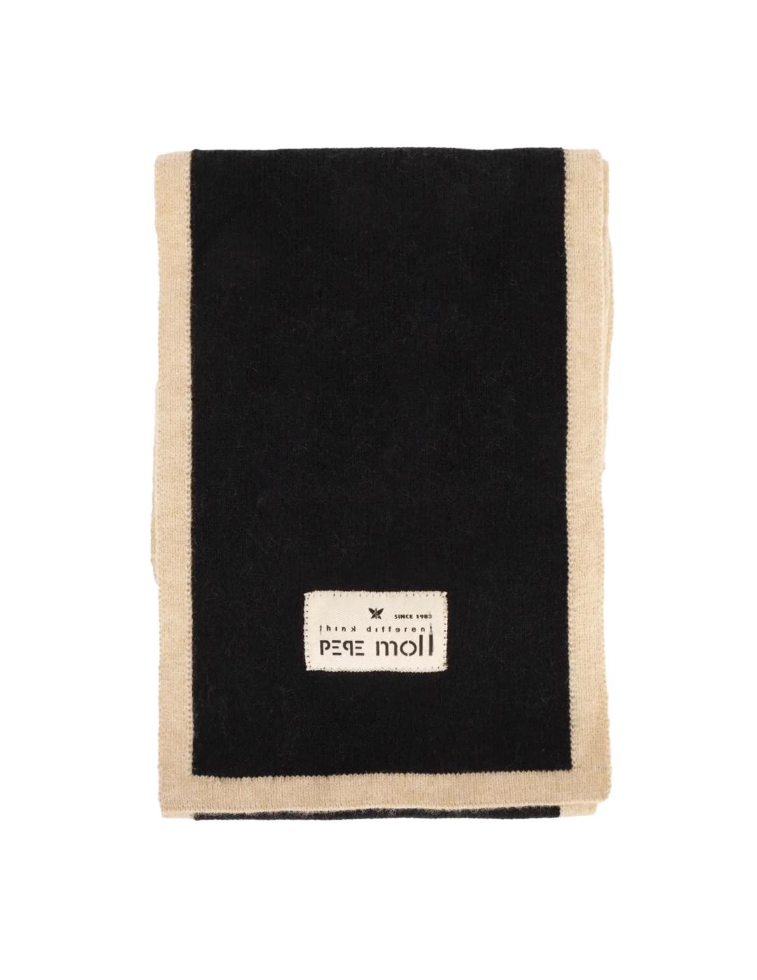 Bufanda Black/Off Pepe Moll 242823 Negro/Crema Mujer