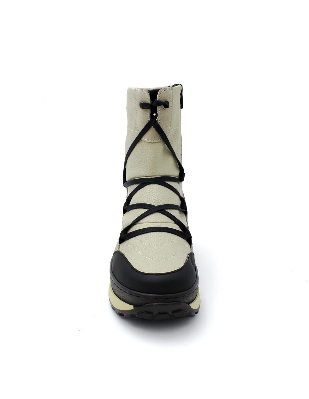 Botín Cordones/Cremallera Comfort Class Kitty-2 Crema Mujer