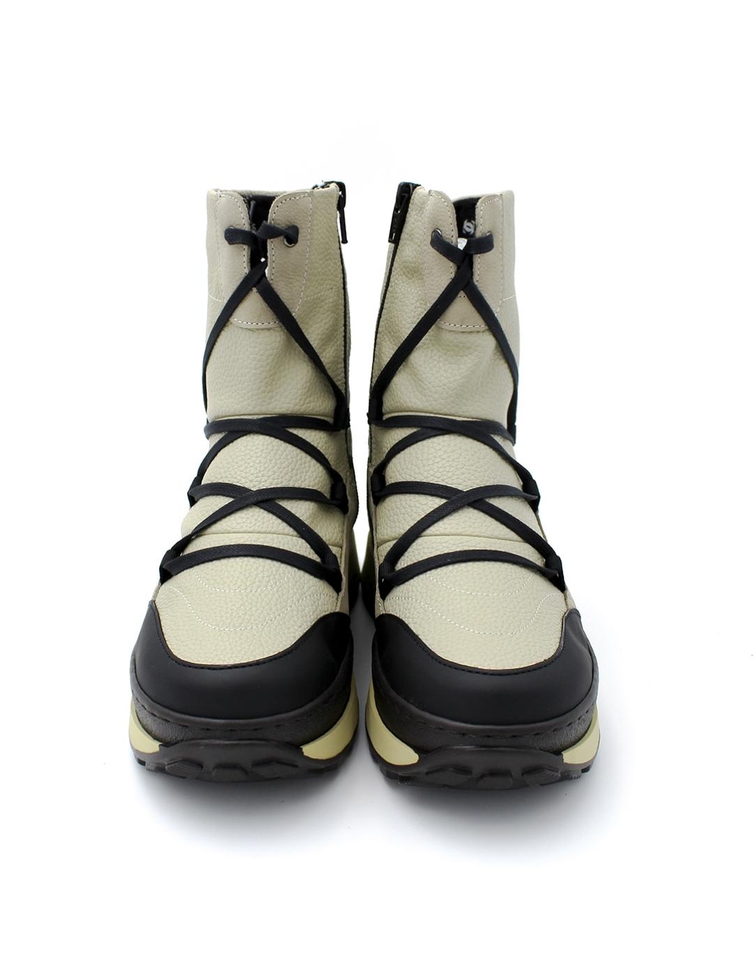 Botín Cordones/Cremallera Comfort Class Kitty-2 Crema Mujer