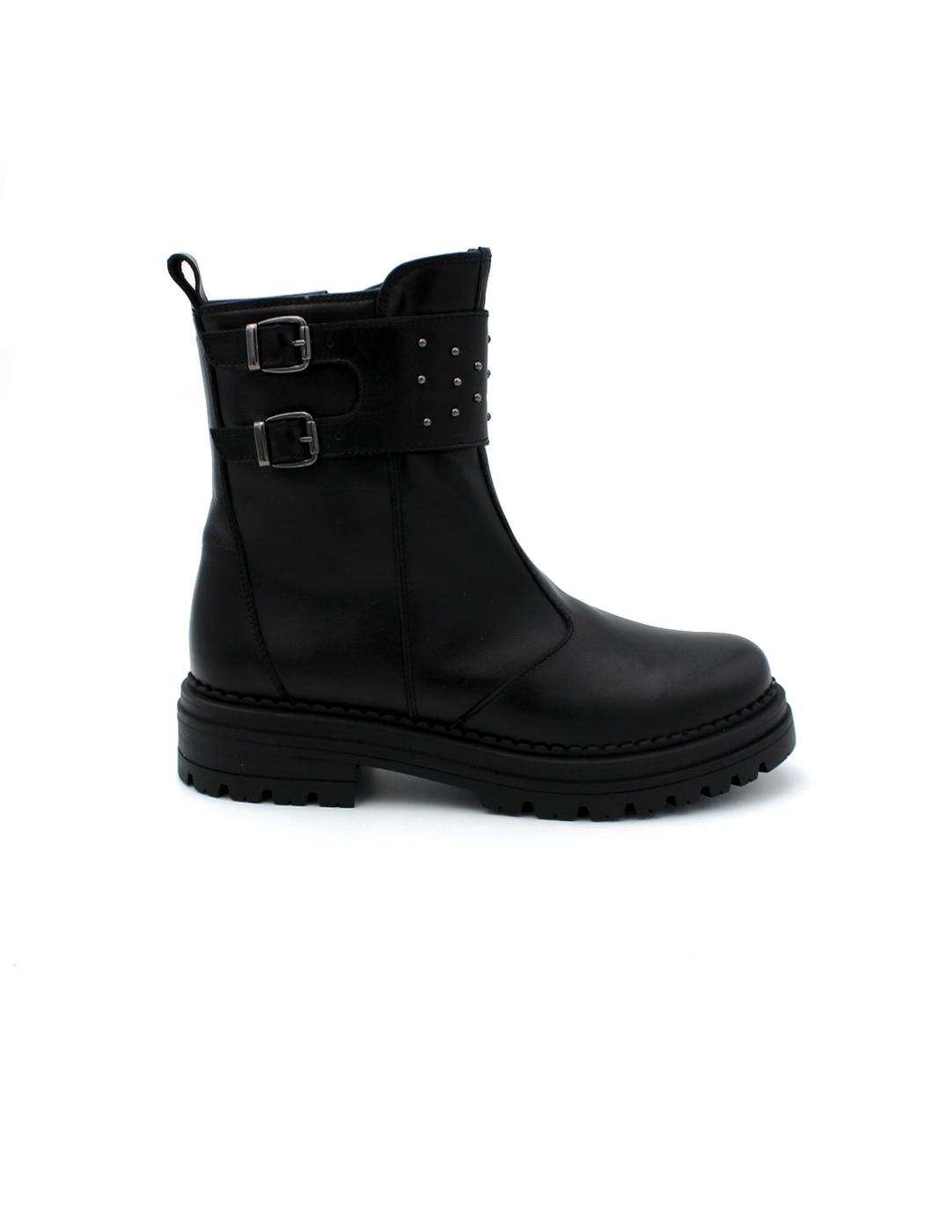 Botín Flor Negro yowas 26390-FN Negro Niña