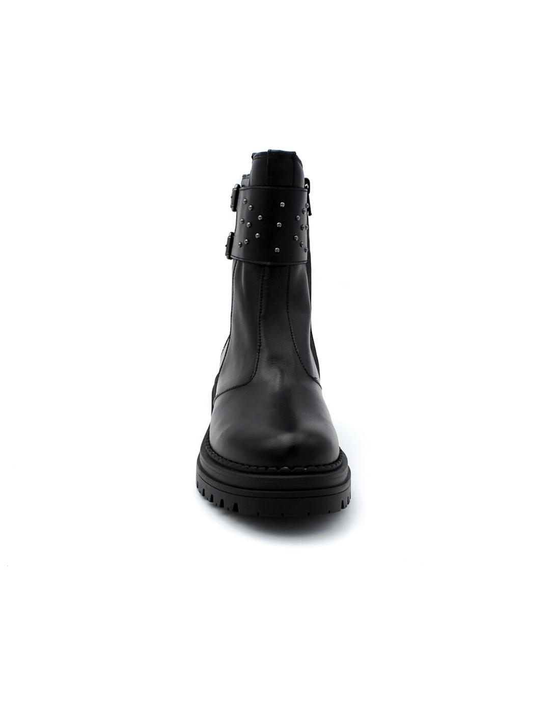 Botín Flor Negro yowas 26390-FN Negro Niña