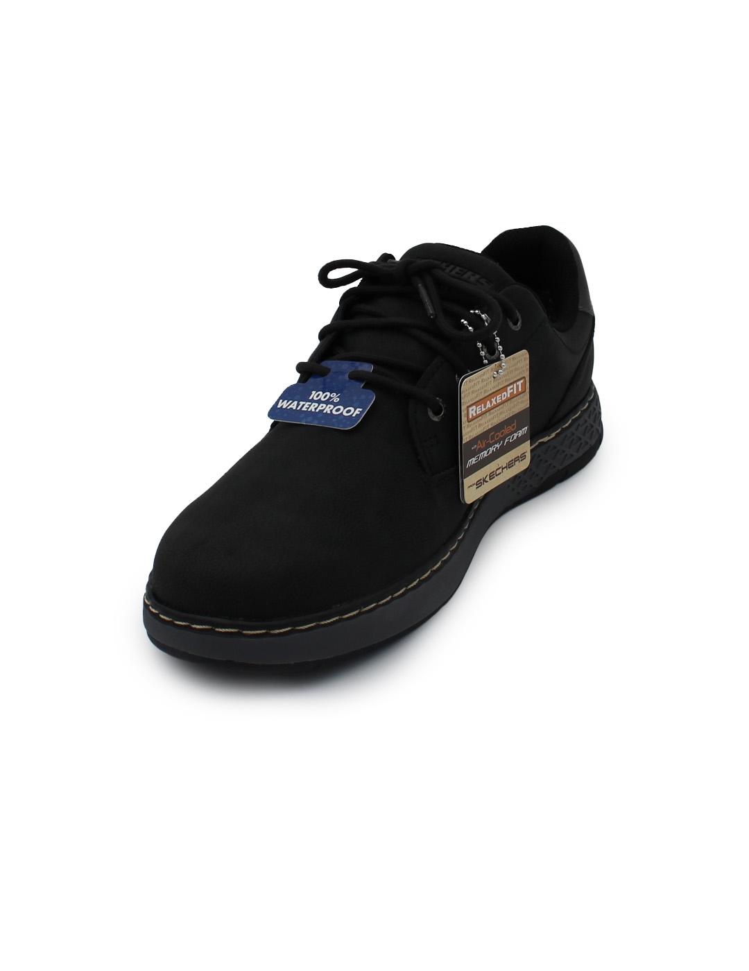 Zapato Waterproof Garlan Pryor Skechers 205234 Negro Hombre