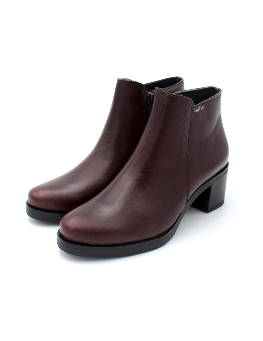 Botín Piel PEKAS 6352 Moka Mujer
