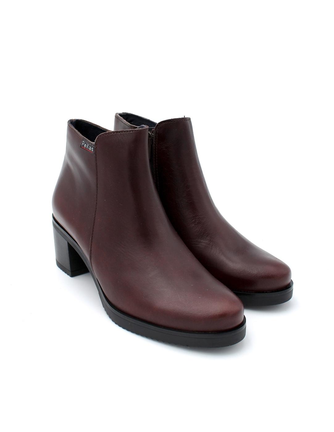 Botín Piel PEKAS 6352 Moka Mujer