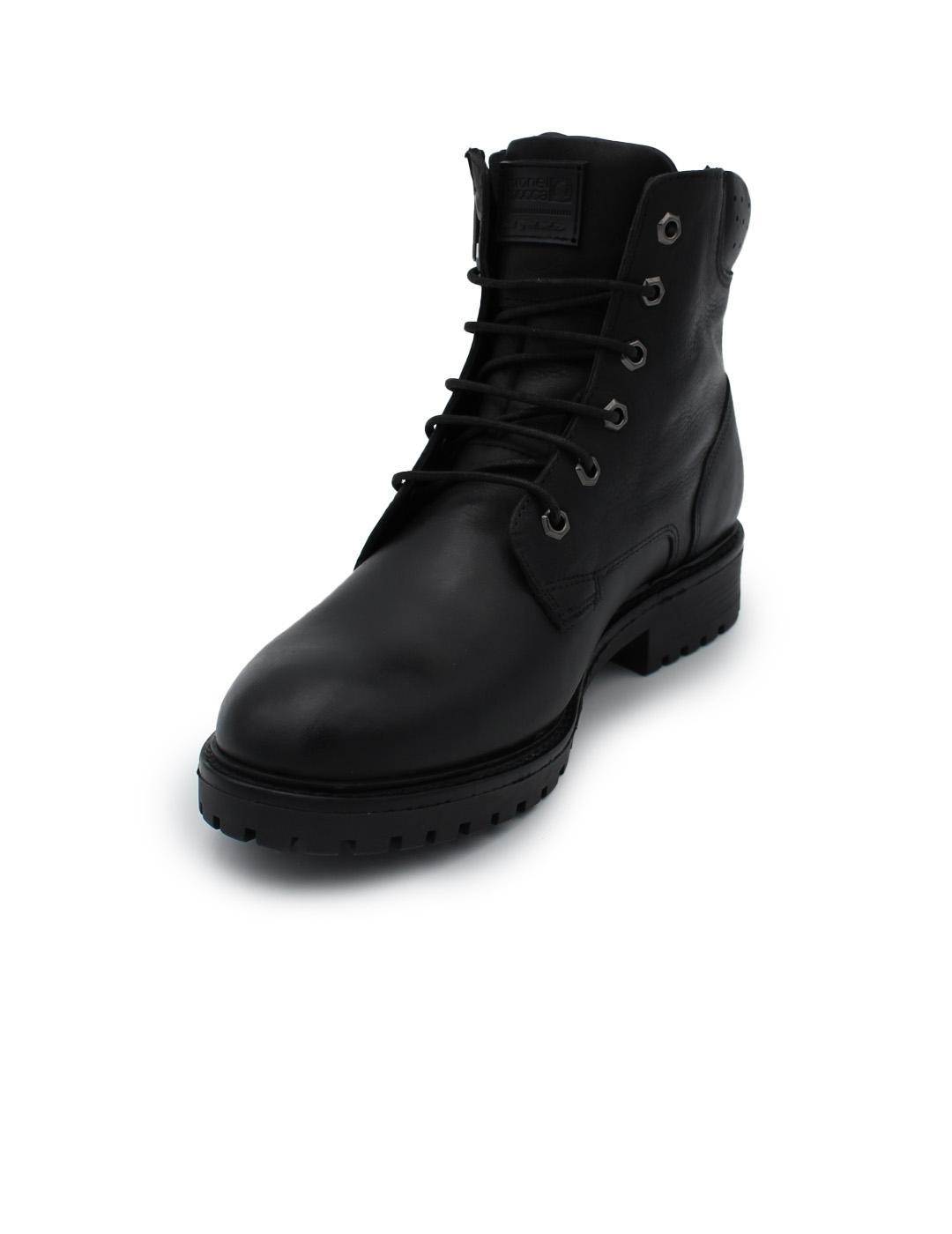 Botín Motero Cremallera Coronel Tapioca C172-11 Negro Hombre