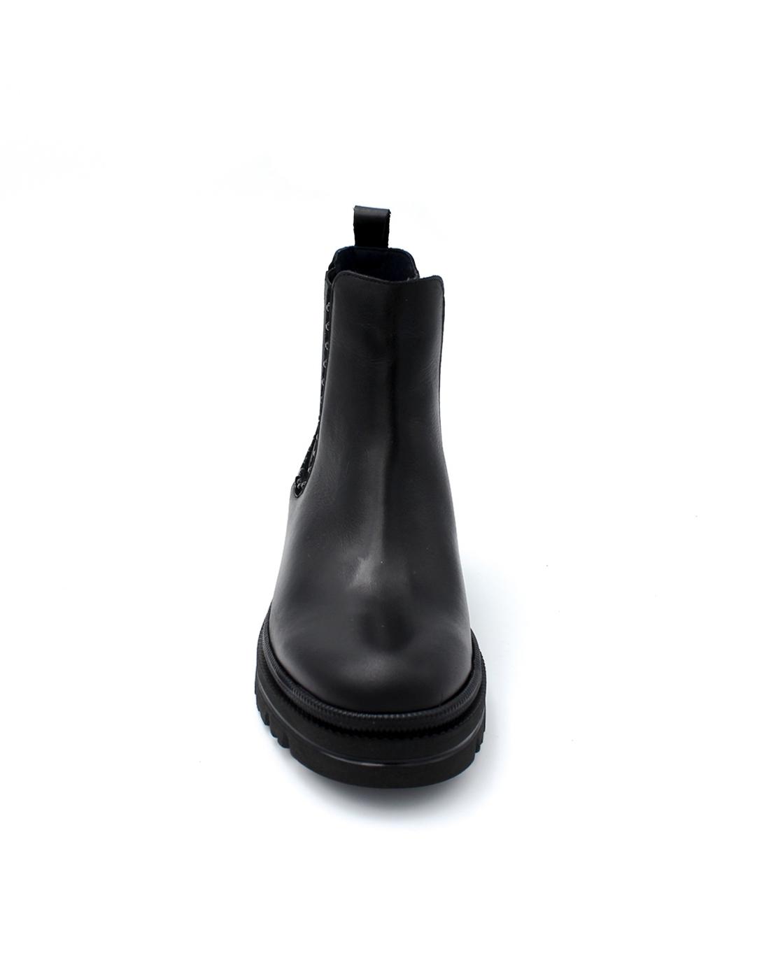 Botín Tachuelas Cosmo Dorking D9391 Brush Negro Mujer