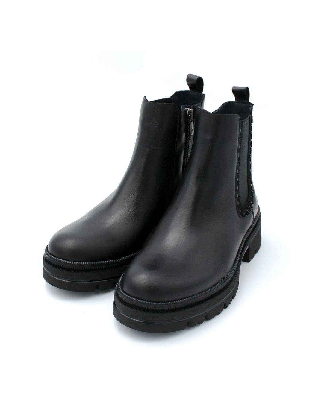 Botín Tachuelas Cosmo Dorking D9391 Brush Negro Mujer