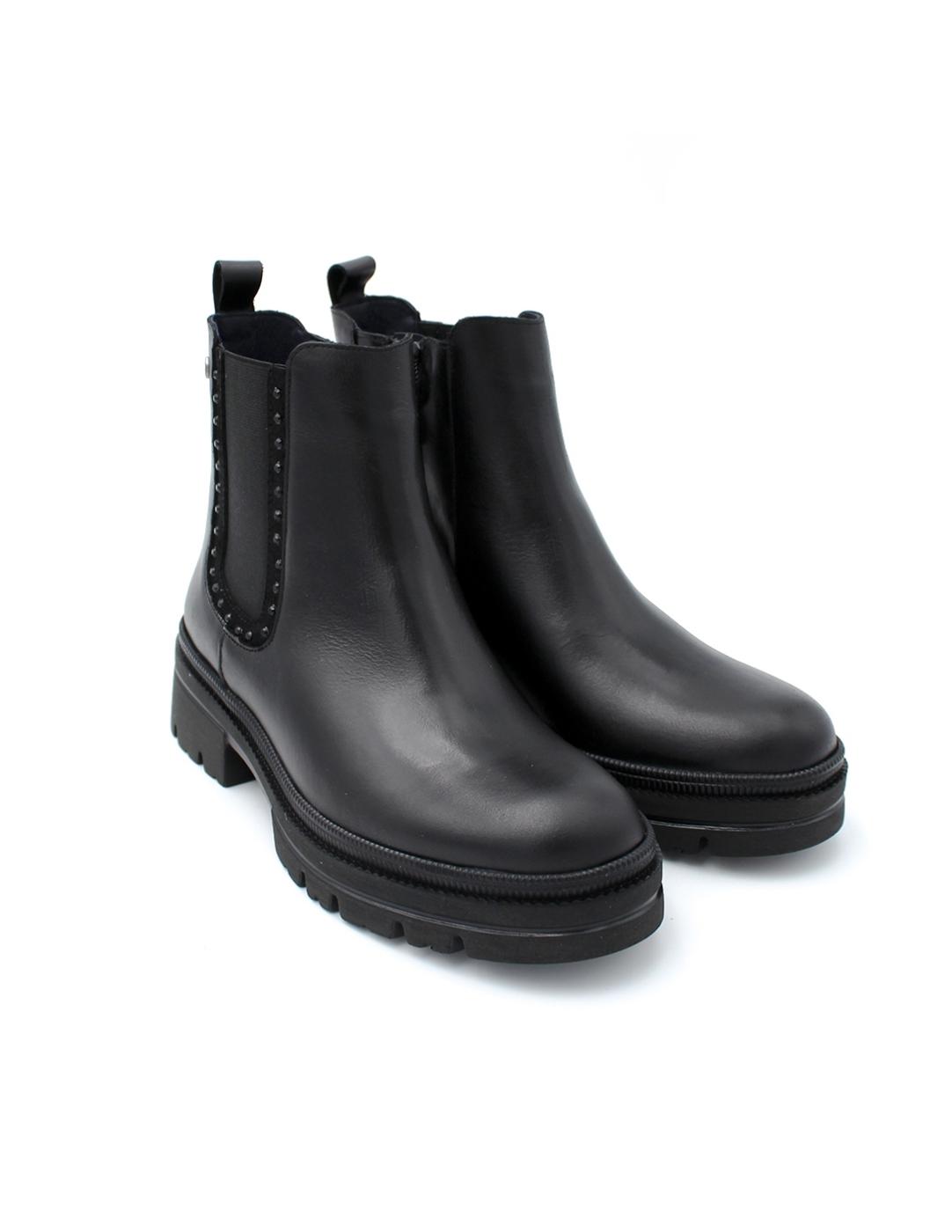 Botín Tachuelas Cosmo Dorking D9391 Brush Negro Mujer