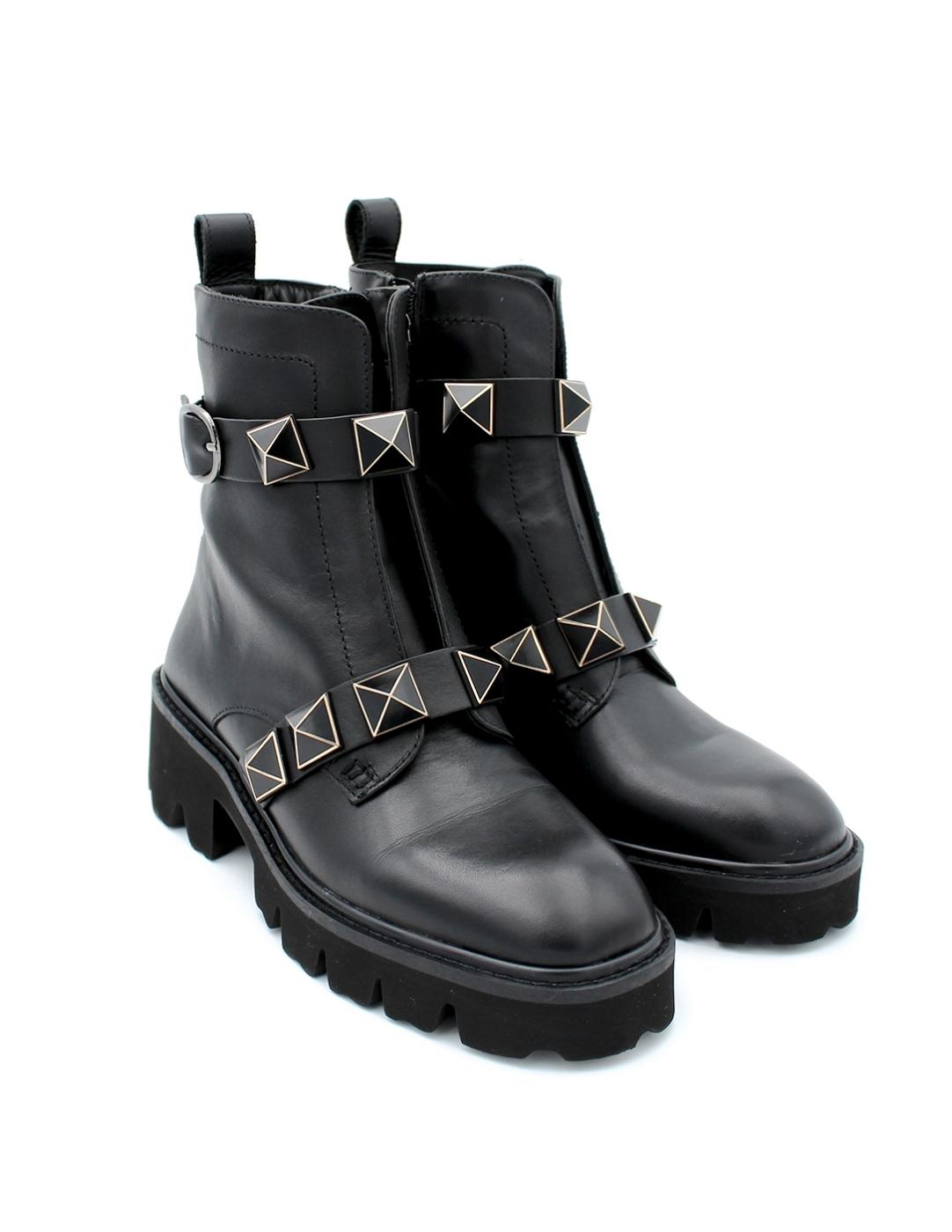 Botín Tachas Biker Lodi CE5145 Negro Mujer