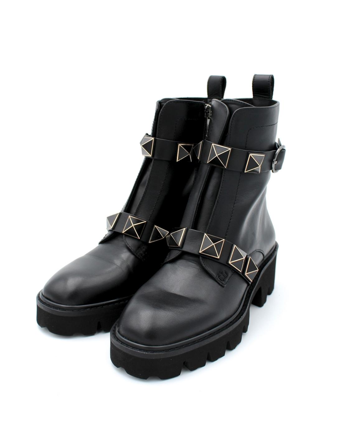 Botín Tachas Biker Lodi CE5145 Negro Mujer