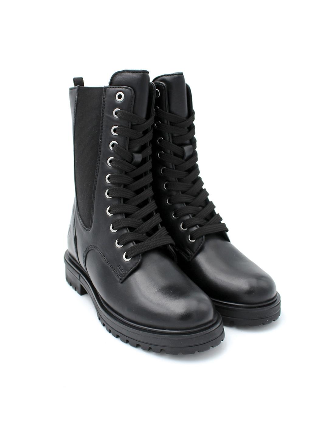 Bota Militar Elástico Electra Chetto 1124547 Negro Niña