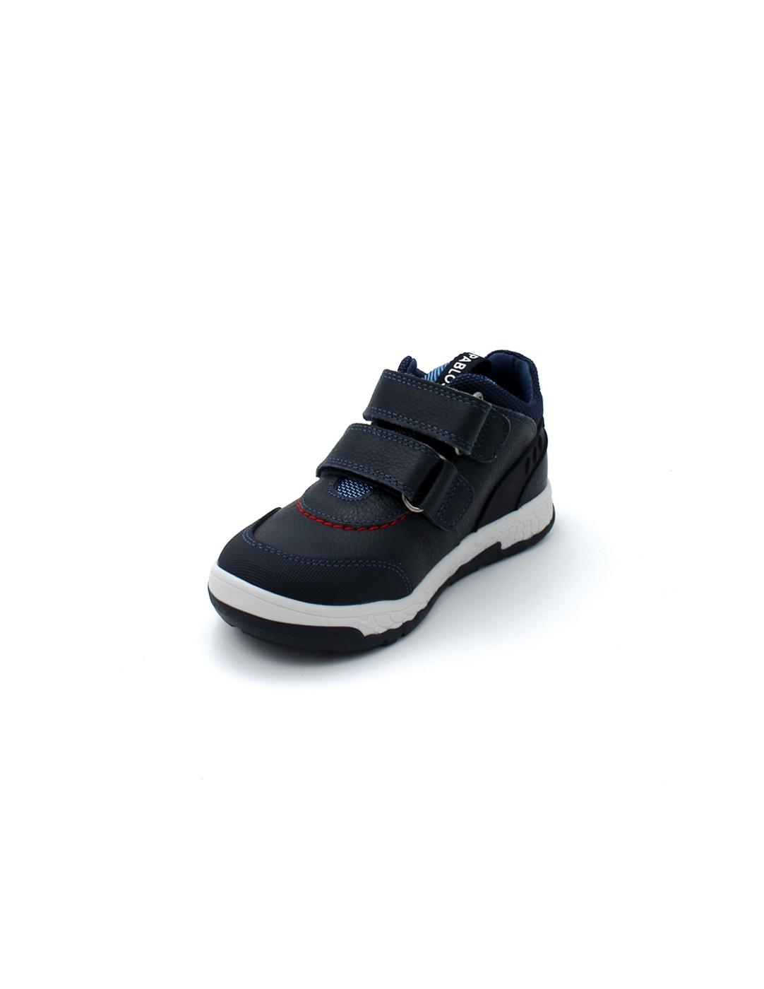 Deportiva Botín Velcro West Pablosky 515723 Océano Niño