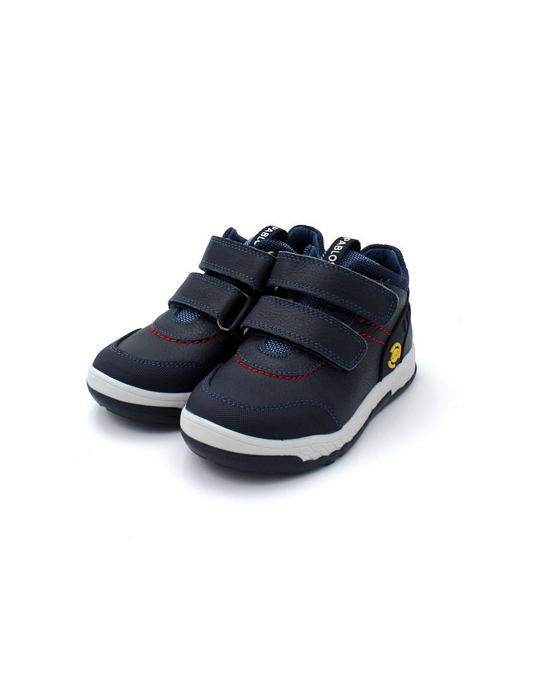 Deportiva Botín Velcro West Pablosky 515723 Océano Niño