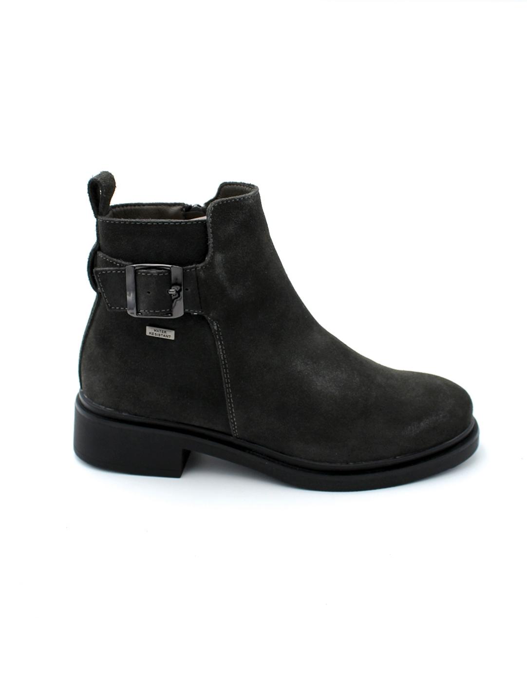 Botín Ante Hebilla Bonaventure B50-9 Gris Mujer