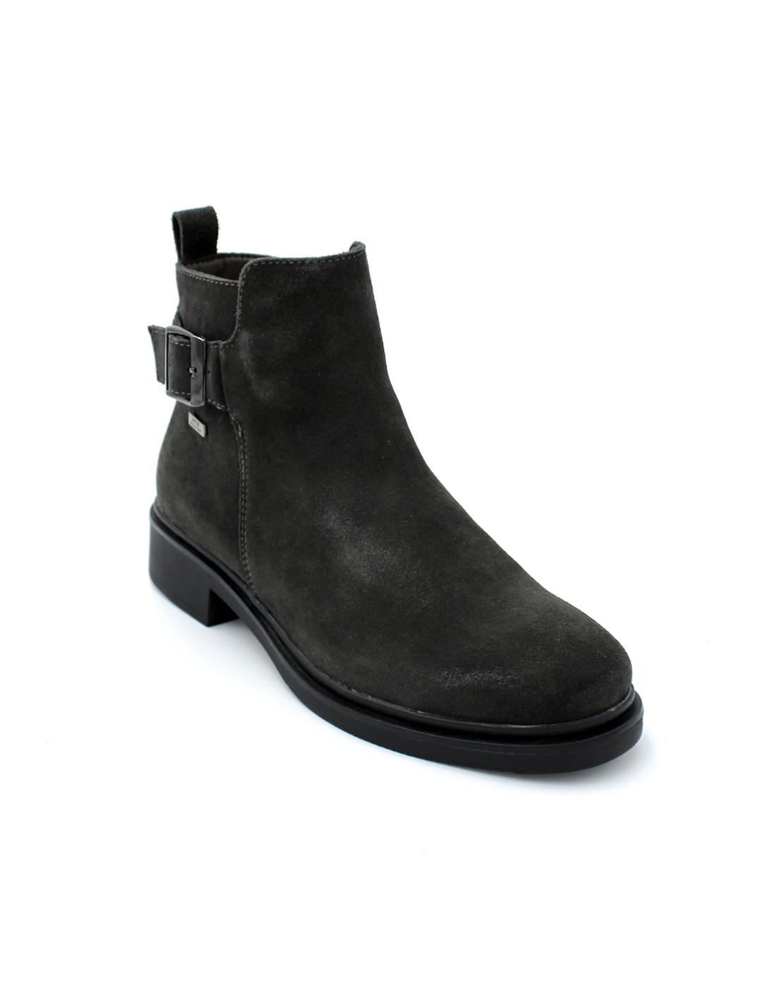 Botín Ante Hebilla Bonaventure B50-9 Gris Mujer