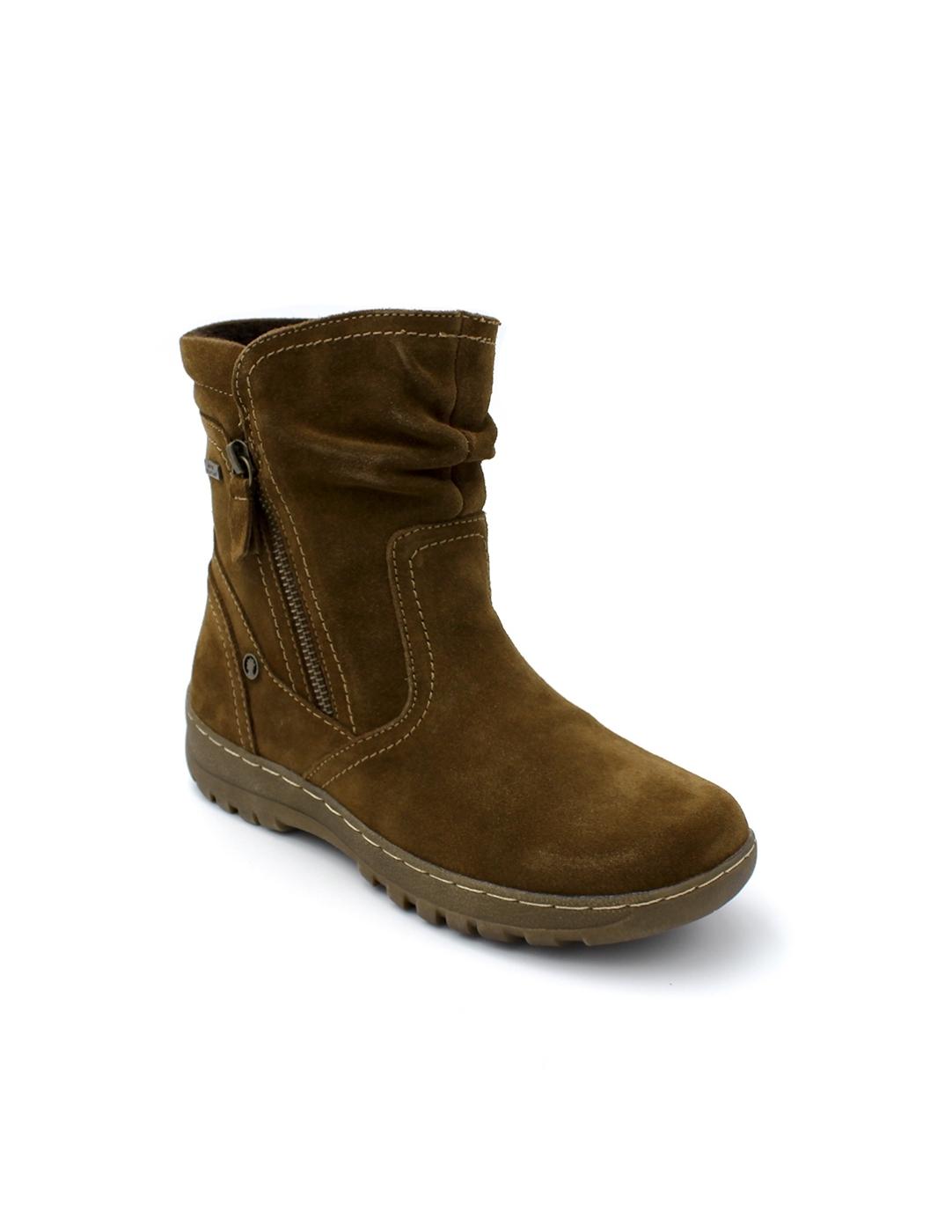 Botín Ante Cremallera Coronel Tapioca T932-5 Marrón Mujer