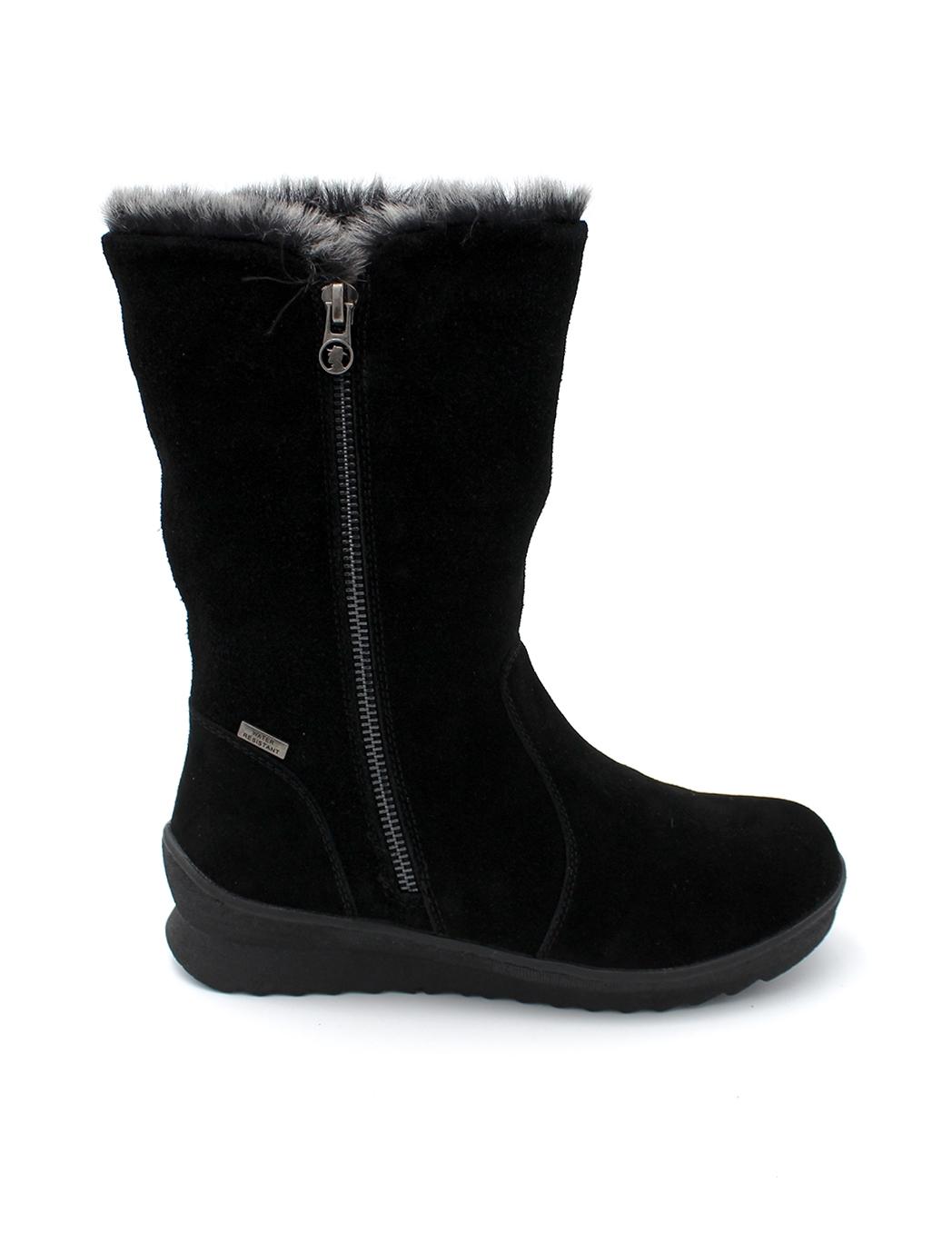 Botín Ante Cremallera Coronel Tapioca T943-1 Mujer Negro