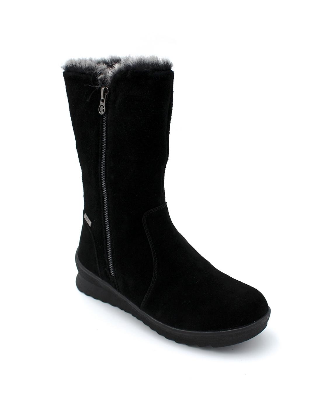 Botín Ante Cremallera Coronel Tapioca T943-1 Mujer Negro