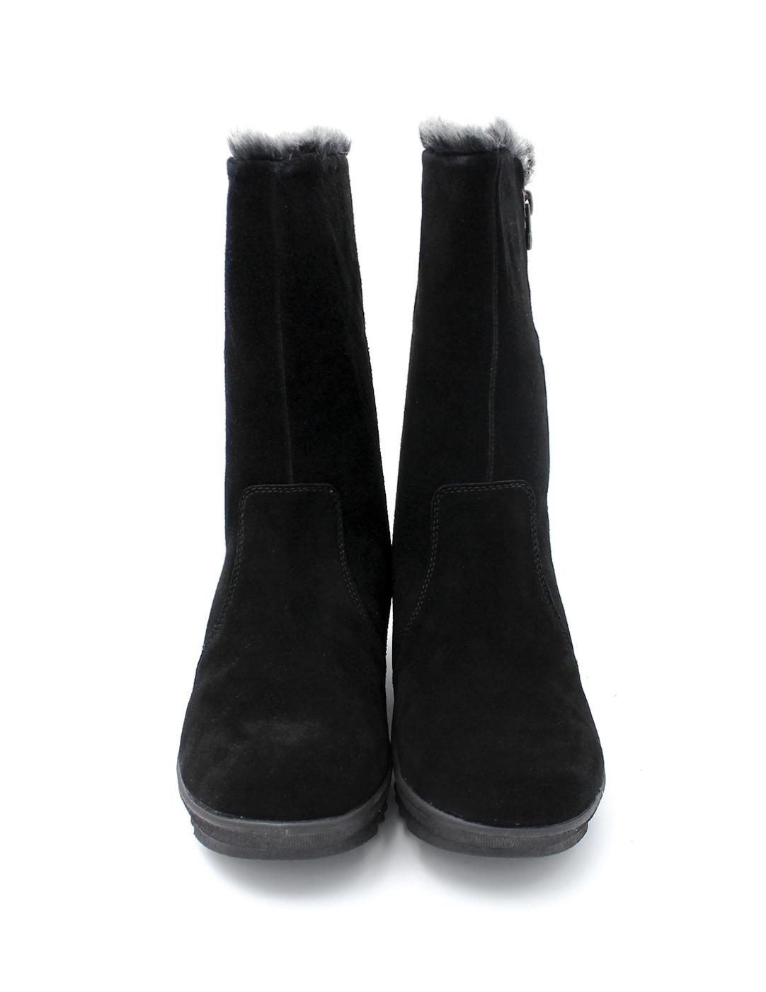 Botín Ante Cremallera Coronel Tapioca T943-1 Mujer Negro