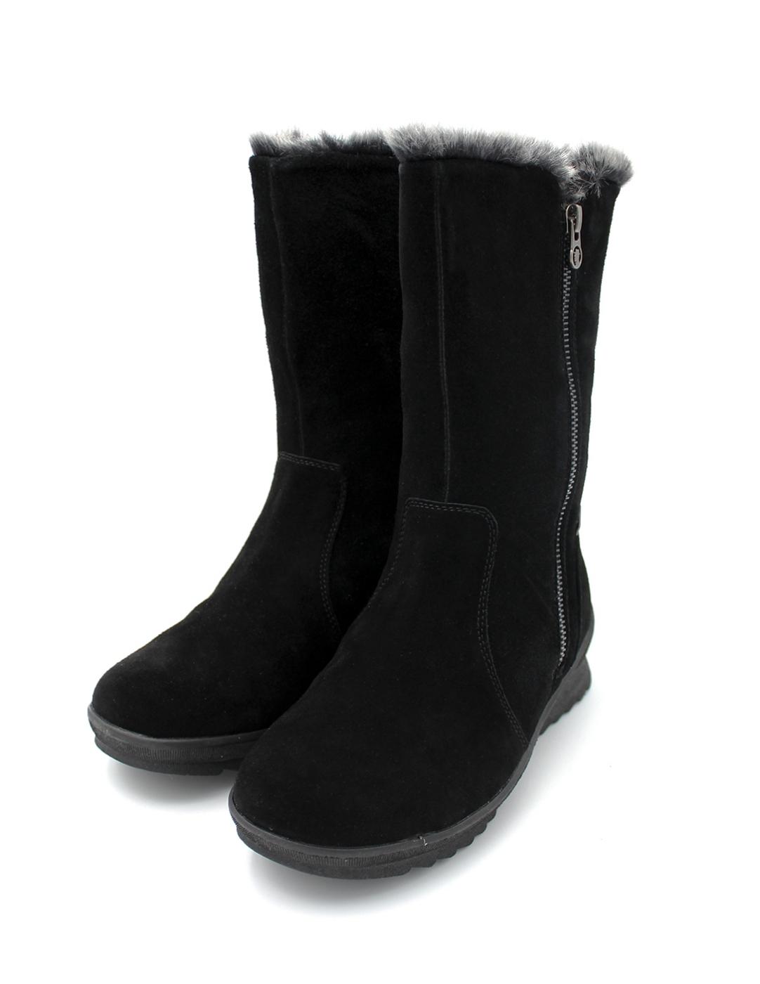 Botín Ante Cremallera Coronel Tapioca T943-1 Mujer Negro