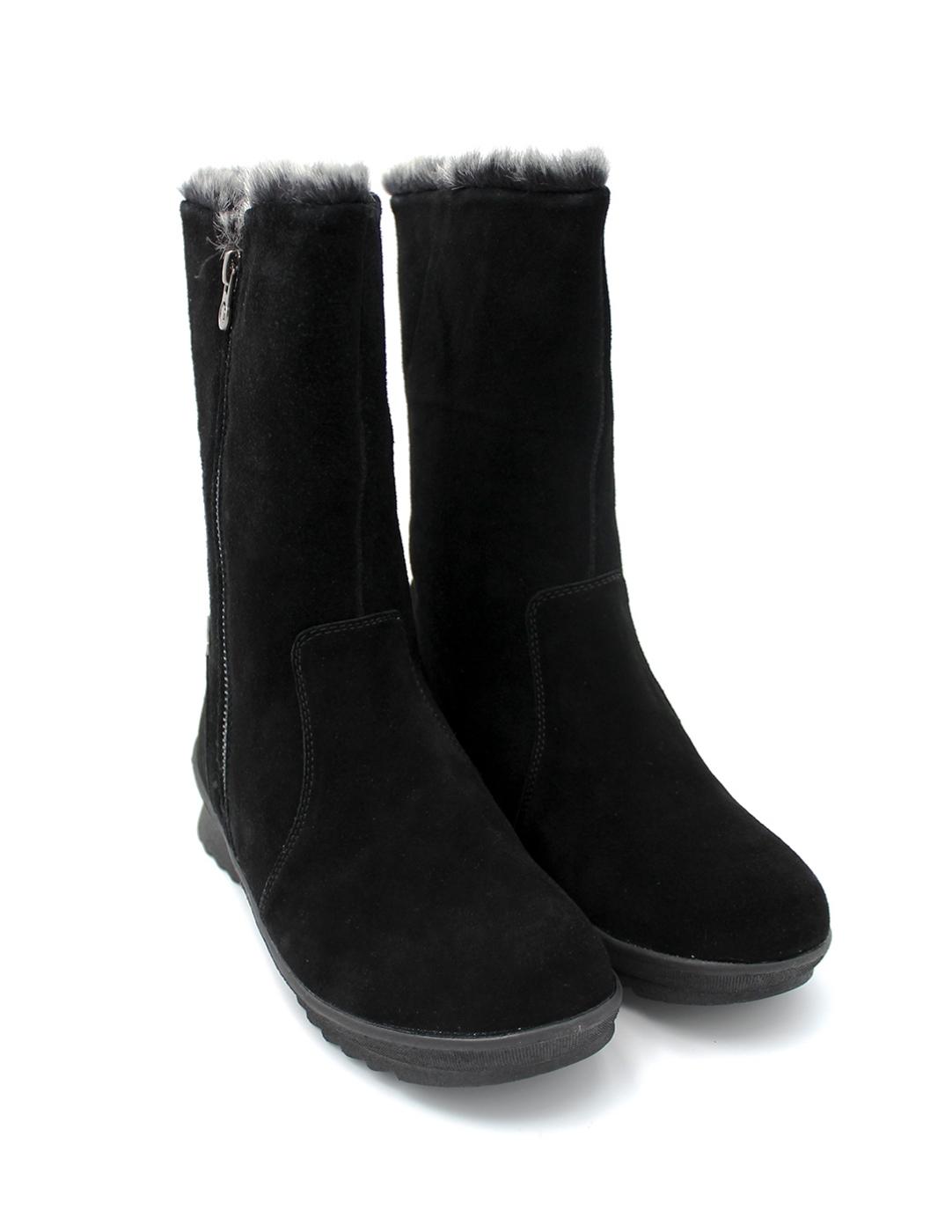 Botín Ante Cremallera Coronel Tapioca T943-1 Mujer Negro