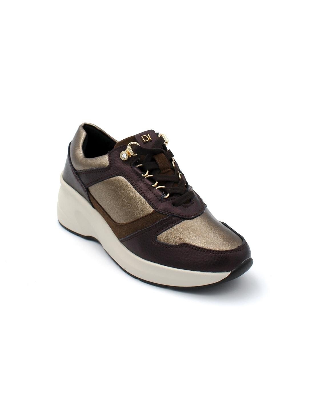 Deportiva Vestir Cuña Descanflex 80026 Marrón Mujer