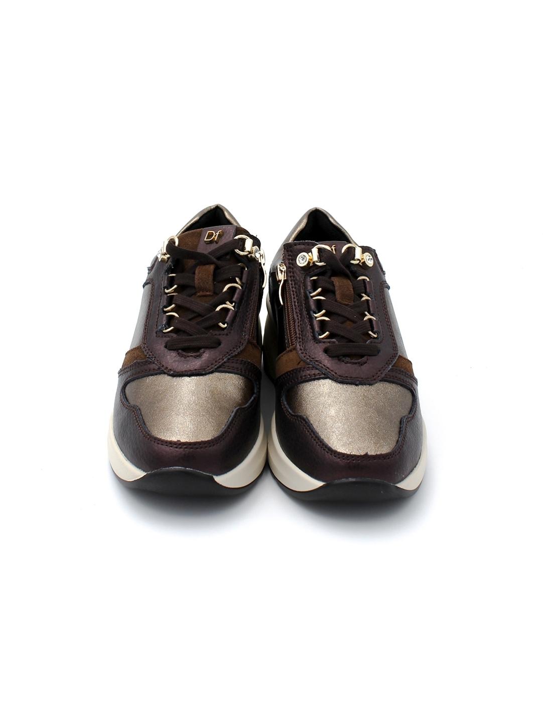 Deportiva Vestir Cuña Descanflex 80026 Marrón Mujer