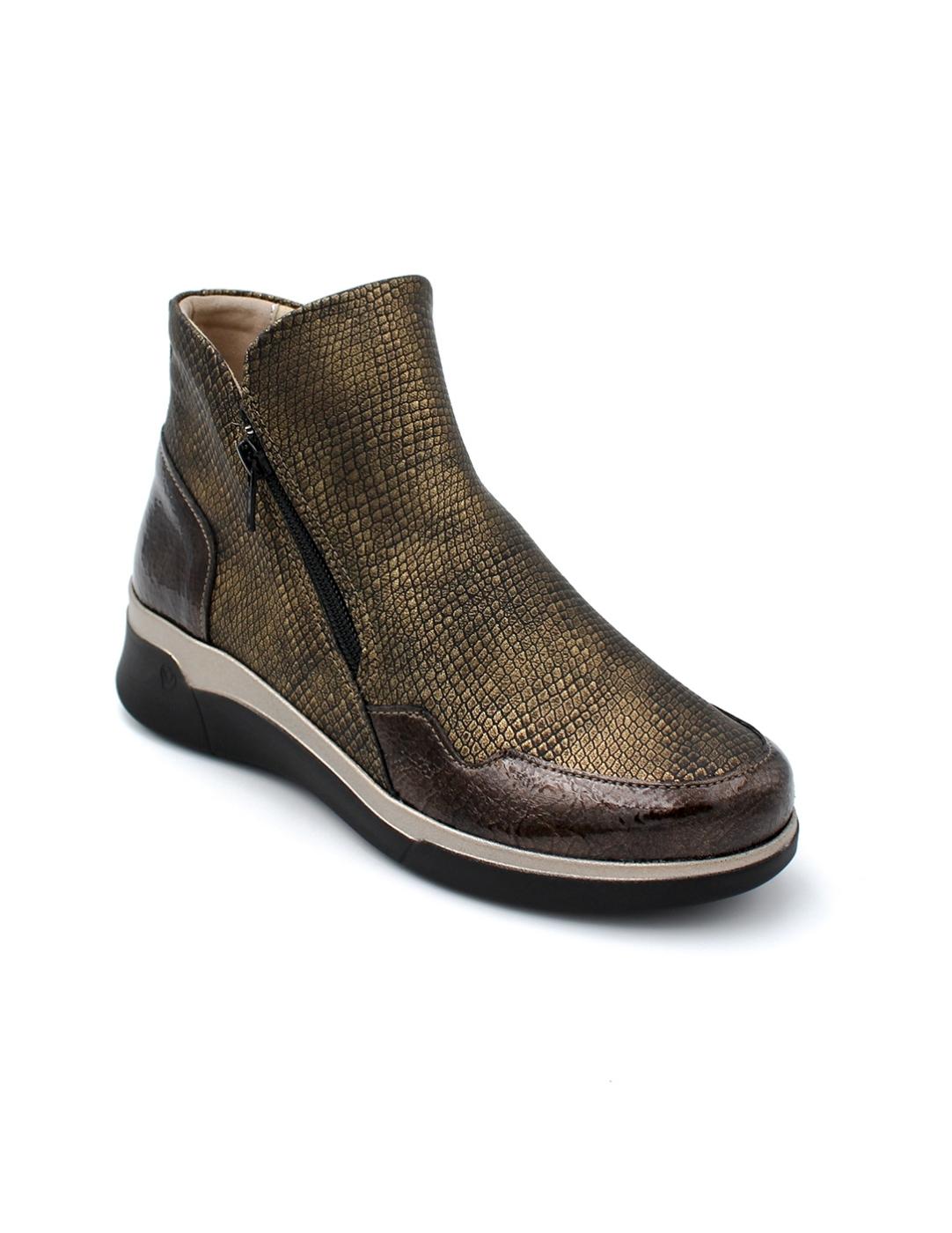 Botín Mambo Suave 3580 Marrón Metalizado Mujer