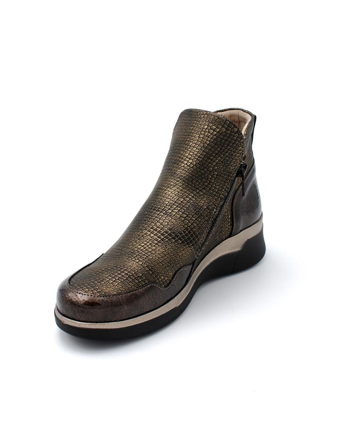 Botín Mambo Suave 3580 Marrón Metalizado Mujer