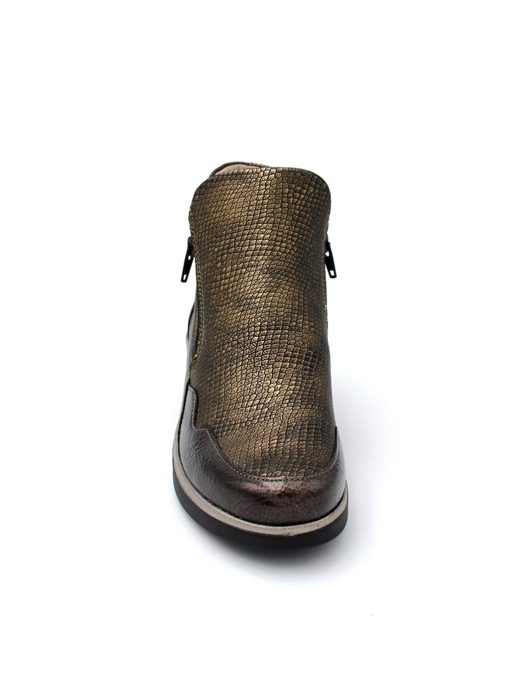 Botín Mambo Suave 3580 Marrón Metalizado Mujer