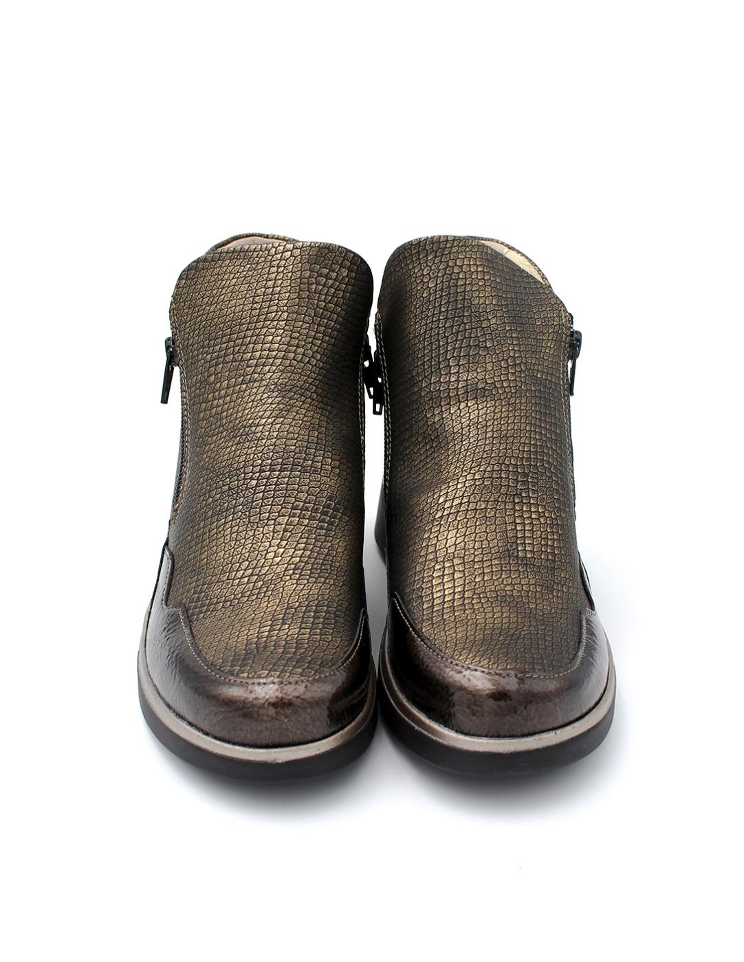 Botín Mambo Suave 3580 Marrón Metalizado Mujer