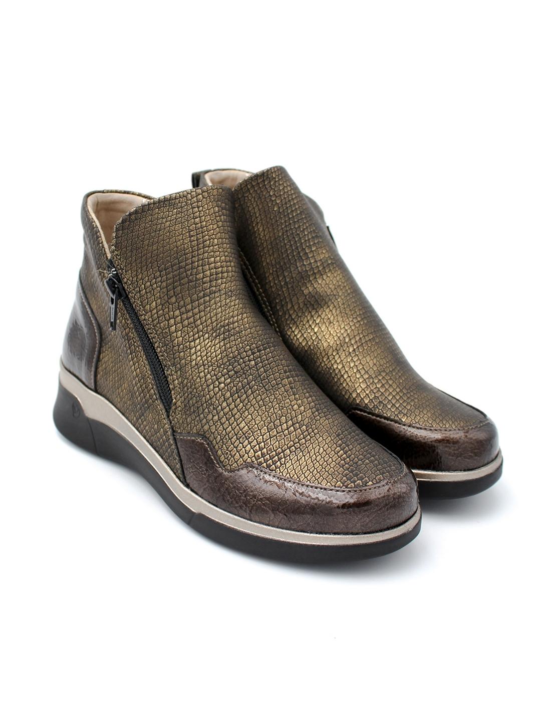 Botín Mambo Suave 3580 Marrón Metalizado Mujer