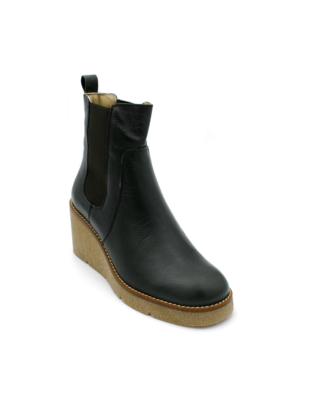 Botín Cuña Caramelo HEE 24751 Verde Mujer.