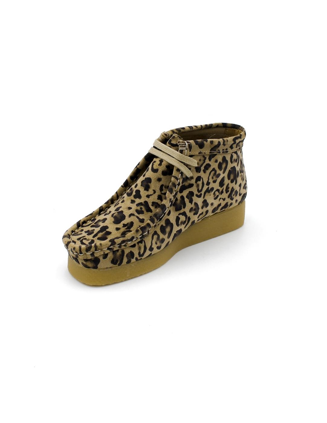 Botin Ante Leopardo AGOT WASP Beige Mujer