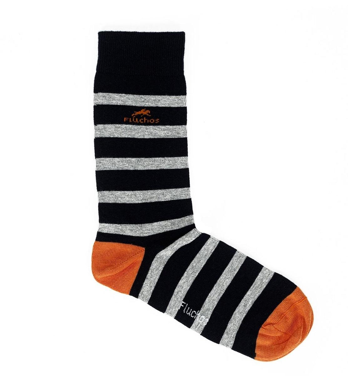 Calcetines Largos Fluchos CA0009 Azules/Gris/Naranja Hombre